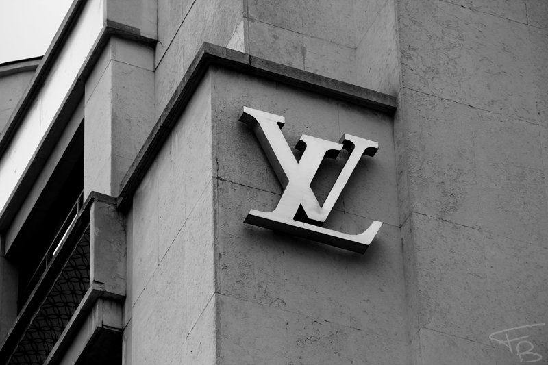 Black and White Paris Louis Vuitton shop