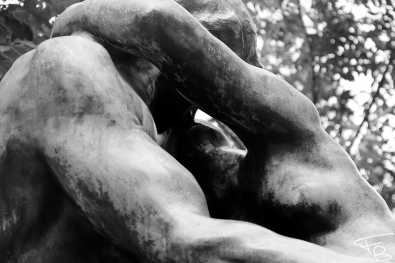 Black and White Paris Rodin statue
